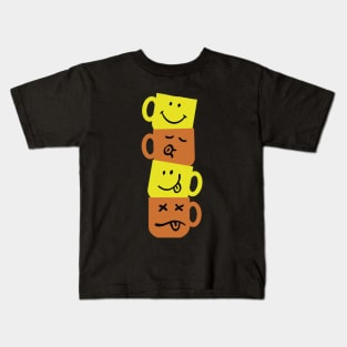 Coffee Cup Emoji Kids T-Shirt